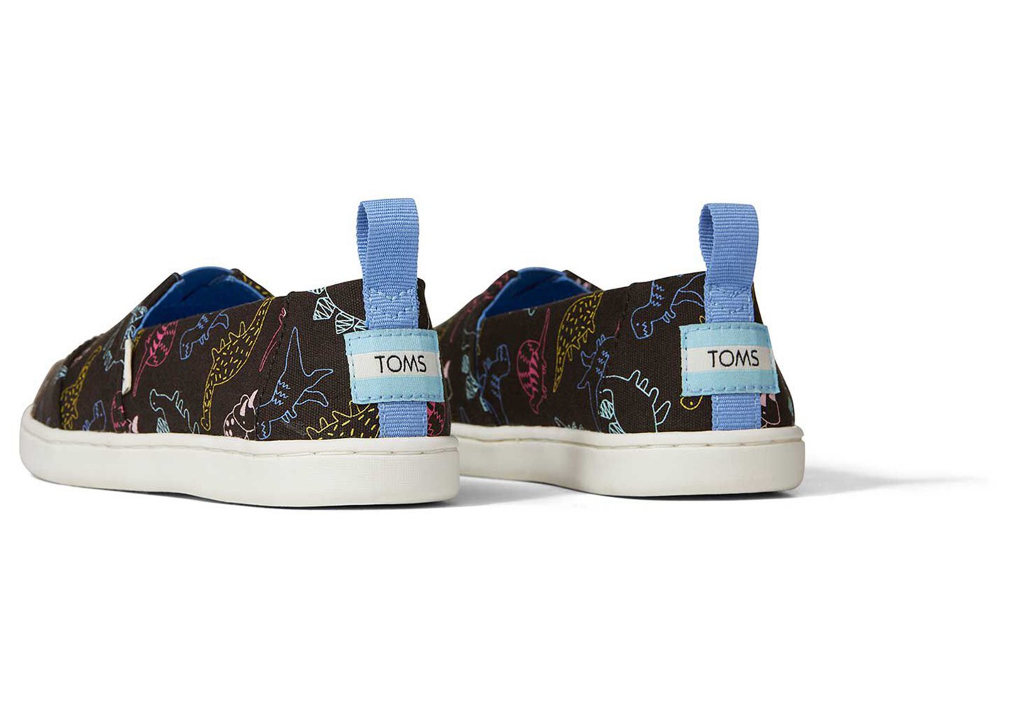 Toms Alpargata Youth Dinosour Doodles Espadrille Black - Kids - 49853-XRFO